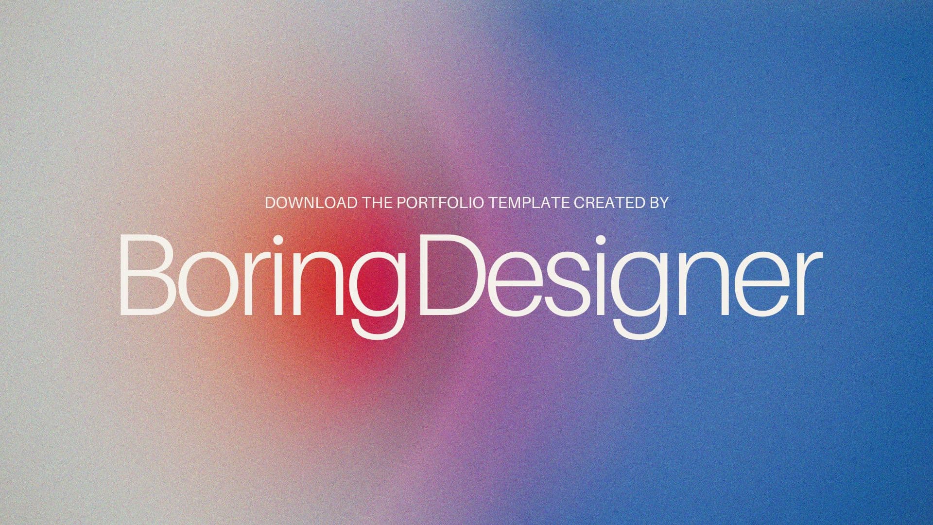 Hero Image Boring Designer